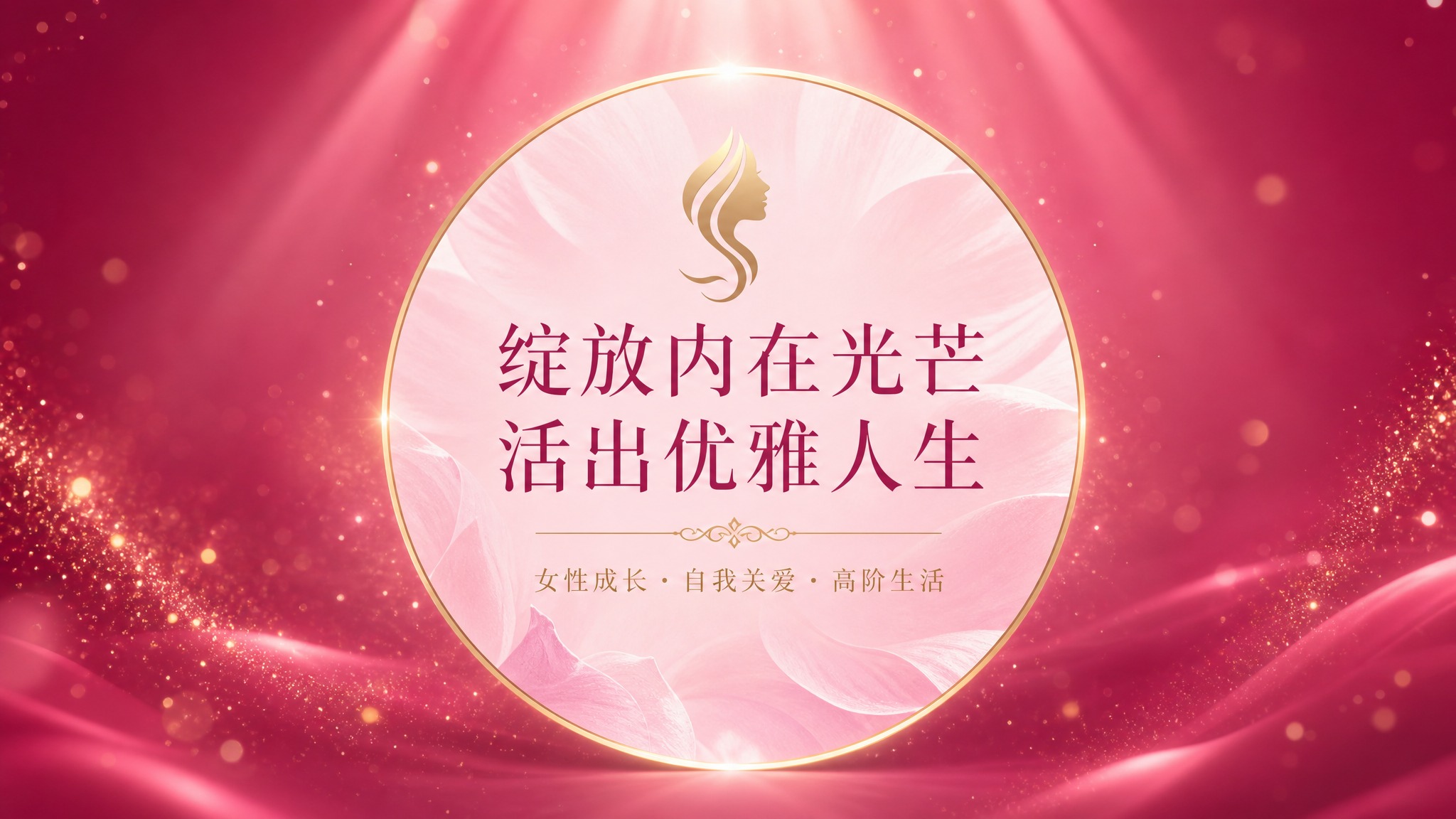 官网文章缩略图设计，版式五：圆形聚焦布局。画面中央有一个金色细… - 图片创意预览