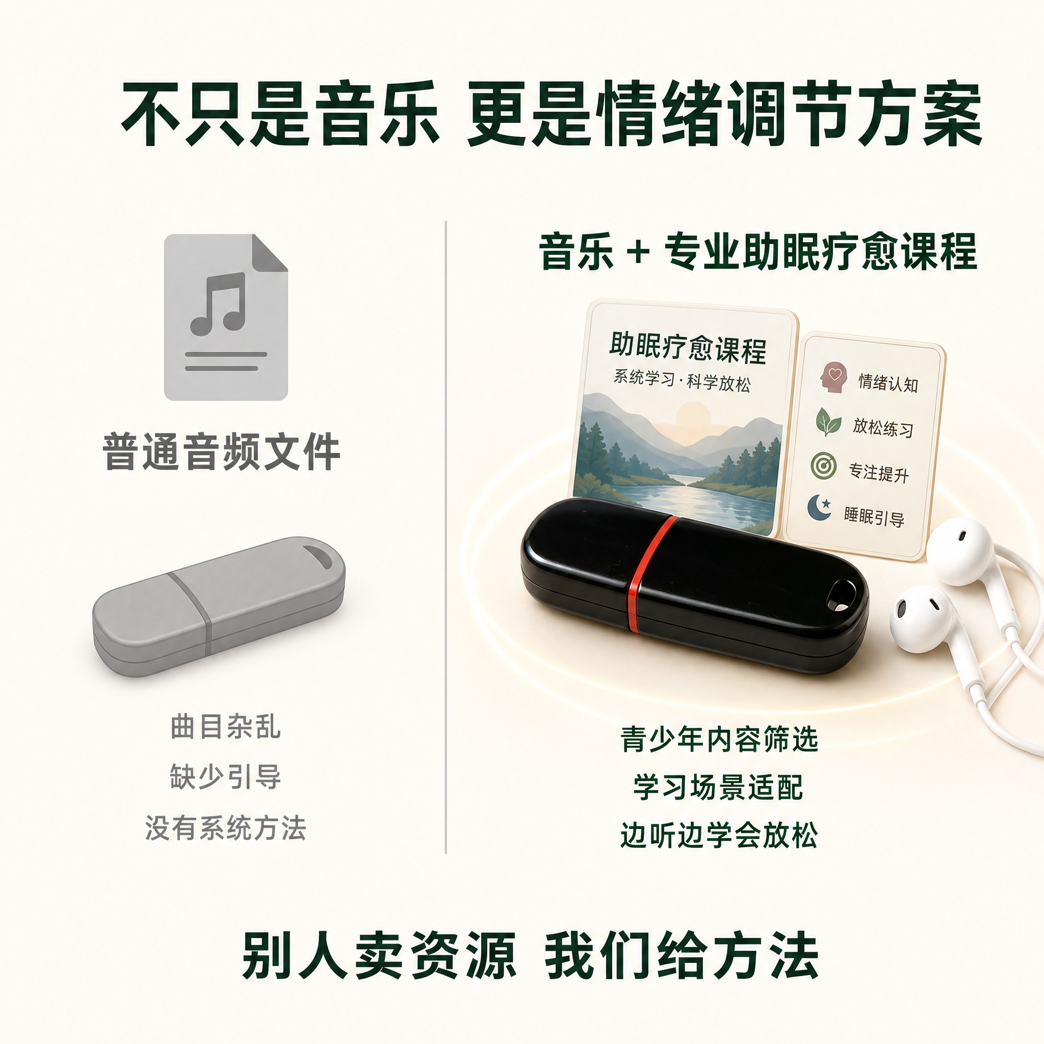 淘宝方形主图，左右对比式电商设计，柔和米白色背景，整体商务清晰… - 图片创意预览