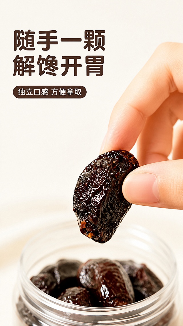 「图片1」，生成详情页（8张），适配拼多多平台，单屏比例为9:16，自动生成商品名称、卖点。商业美食实拍，高清写实，真实不夸张，不能出现平台违规词。负面提示词：畸形、扭曲、模糊、塑料质感、过度发光、卡通、二次元、水印、多余文字、杂乱杂物、AI绘画瑕疵、不自然纹理、超高饱和度、色差严重、果肉虚假、边缘融化变形、虫眼、发霉、变质、不干净.不要带违规词古法开胃之类的。不要出现包装