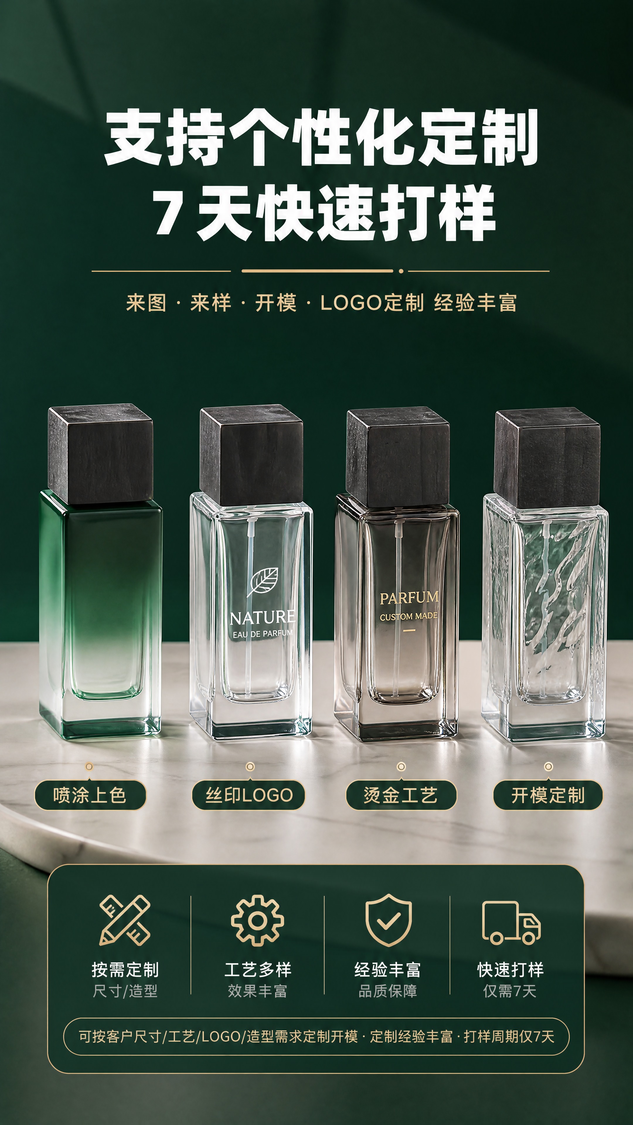 [商品] 使用【图5】的透明方形玻璃香水瓶作为基础款，保留瓶身… - 图片创意预览