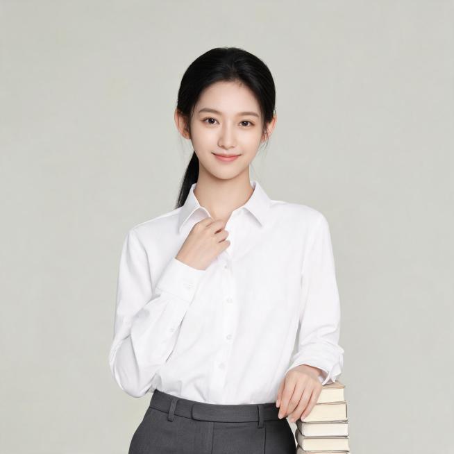 A super beautiful young Chinese female teacher, standing posture, medium close-up shot from waist up预览效果