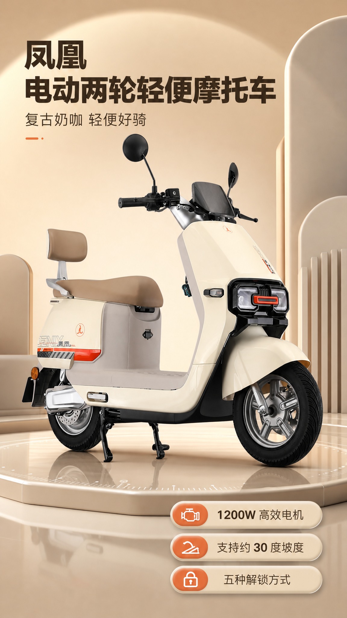 [商品] 使用【图1】整车 3/4 前侧全貌（奶油白车身、卡其… - 图片创意预览