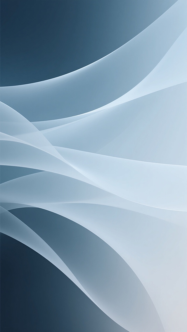 极简主义抽象背景，采用柔和的淡蓝色与浅灰色渐变色调，保持简约高级质感，画面由多层半透明的柔和曲线与有机形态叠加构成，呈现出轻盈飘逸的视觉效果，光影过渡自然柔和，整体氛围宁静舒适，无任何文字与标识元素。