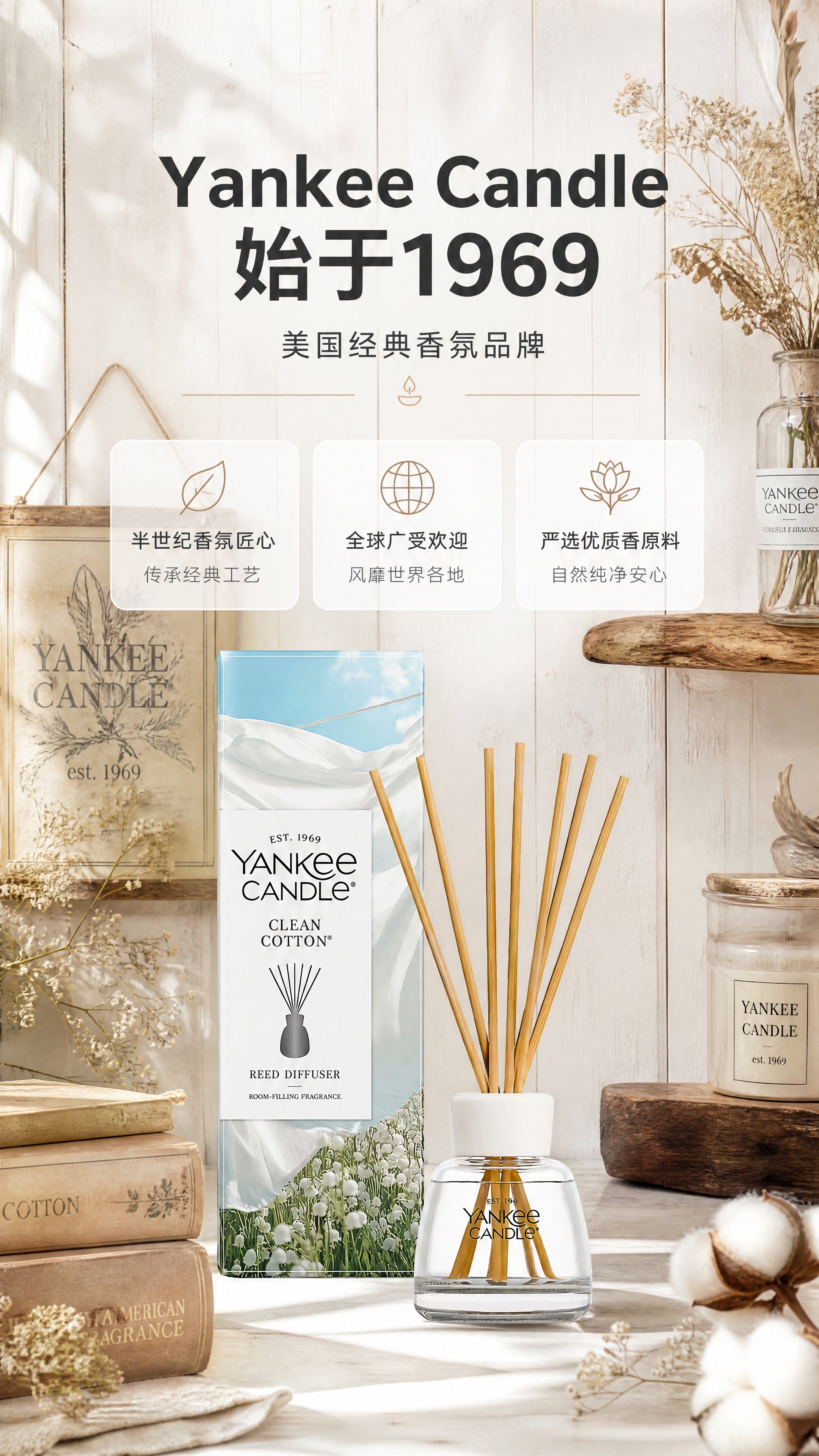 [商品] 使用【图1】Yankee Candle 洁净棉花藤条… - 图片创意预览