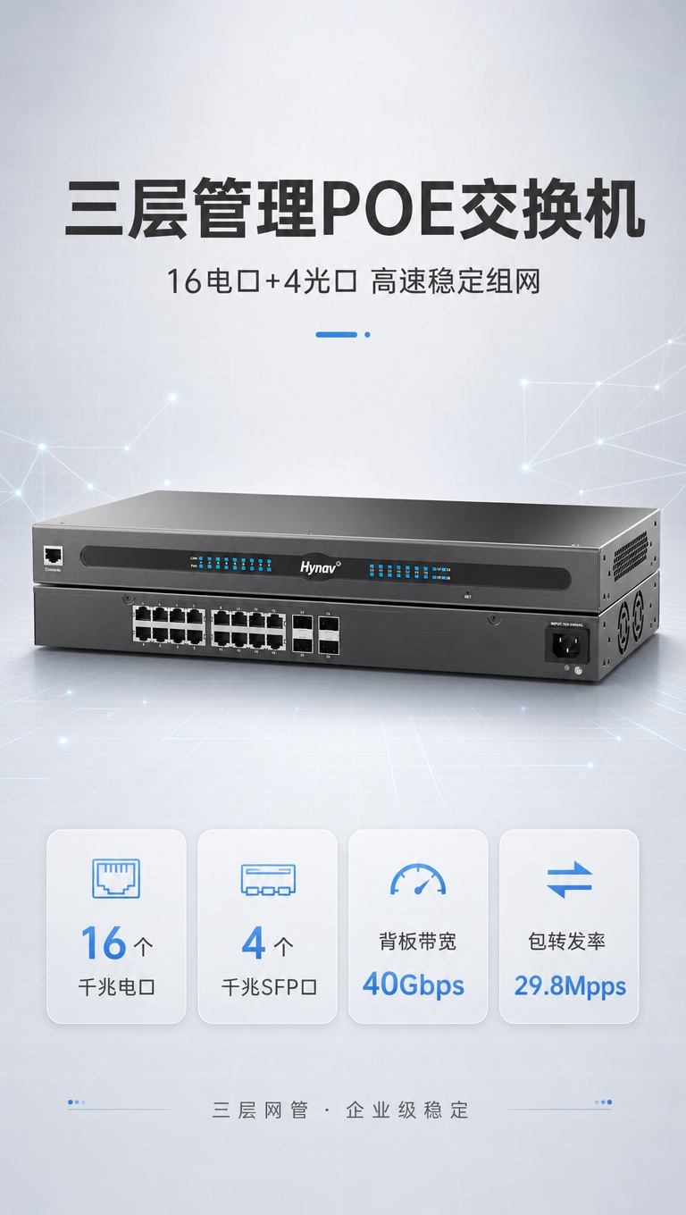 [商品] 使用【图1】三层管理POE交换机；保留黑色金属机身、… - 图片创意预览