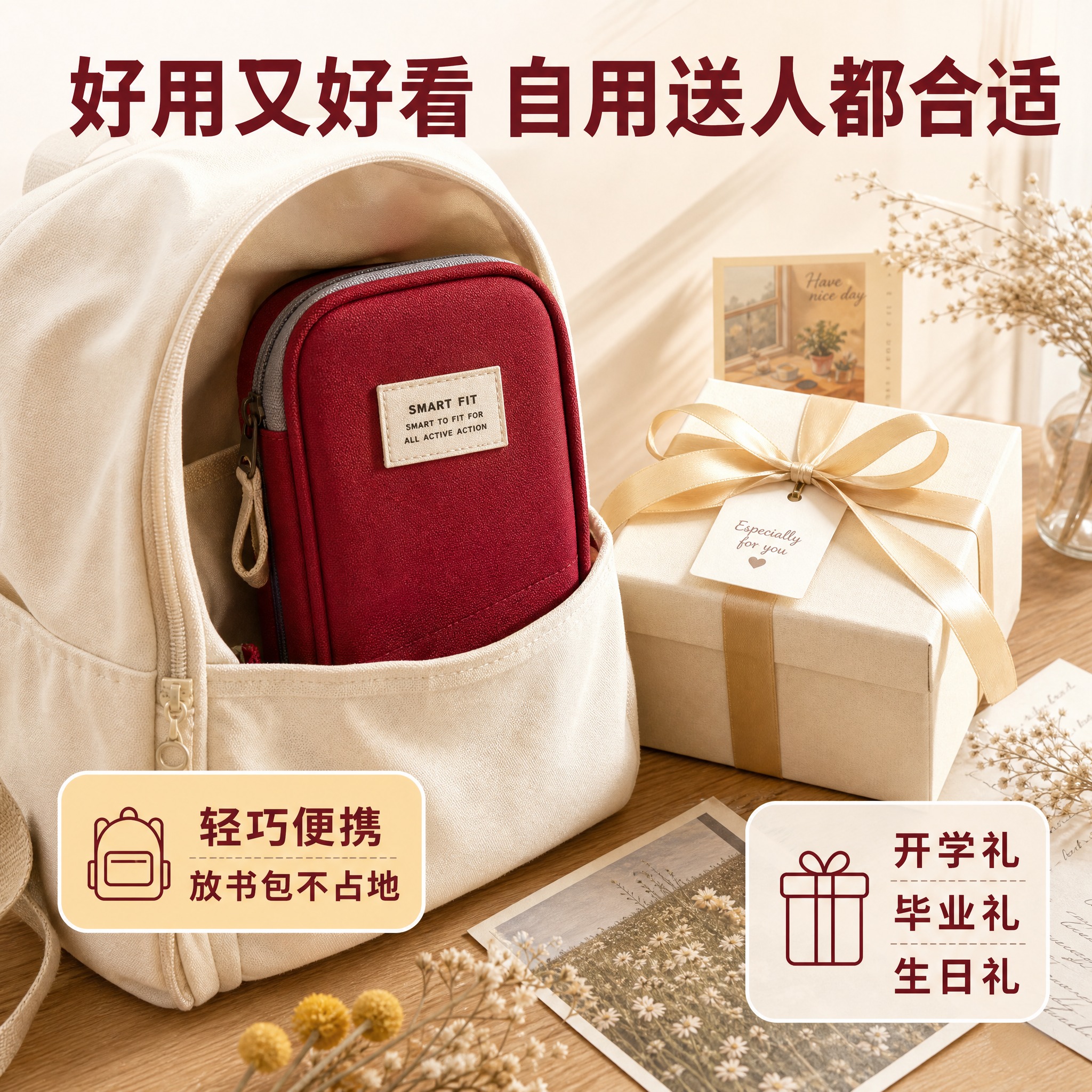 [主图-6] 便携收纳与礼物感展示。 [统一基调] 日系ins… - 图片创意预览