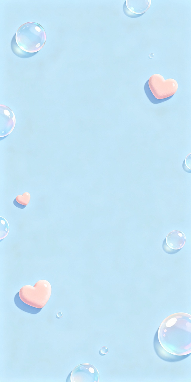 生成五张浅蓝色的背景图，格式为 750*1500，要可爱一些的，背景可以干净一些