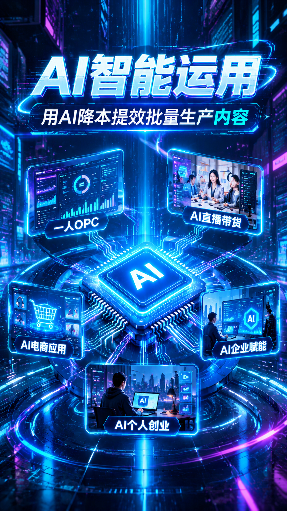 将这张图片重新设计为赛博朋克科技风格的抖音合集封面，竖版比例。… - 图片创意预览