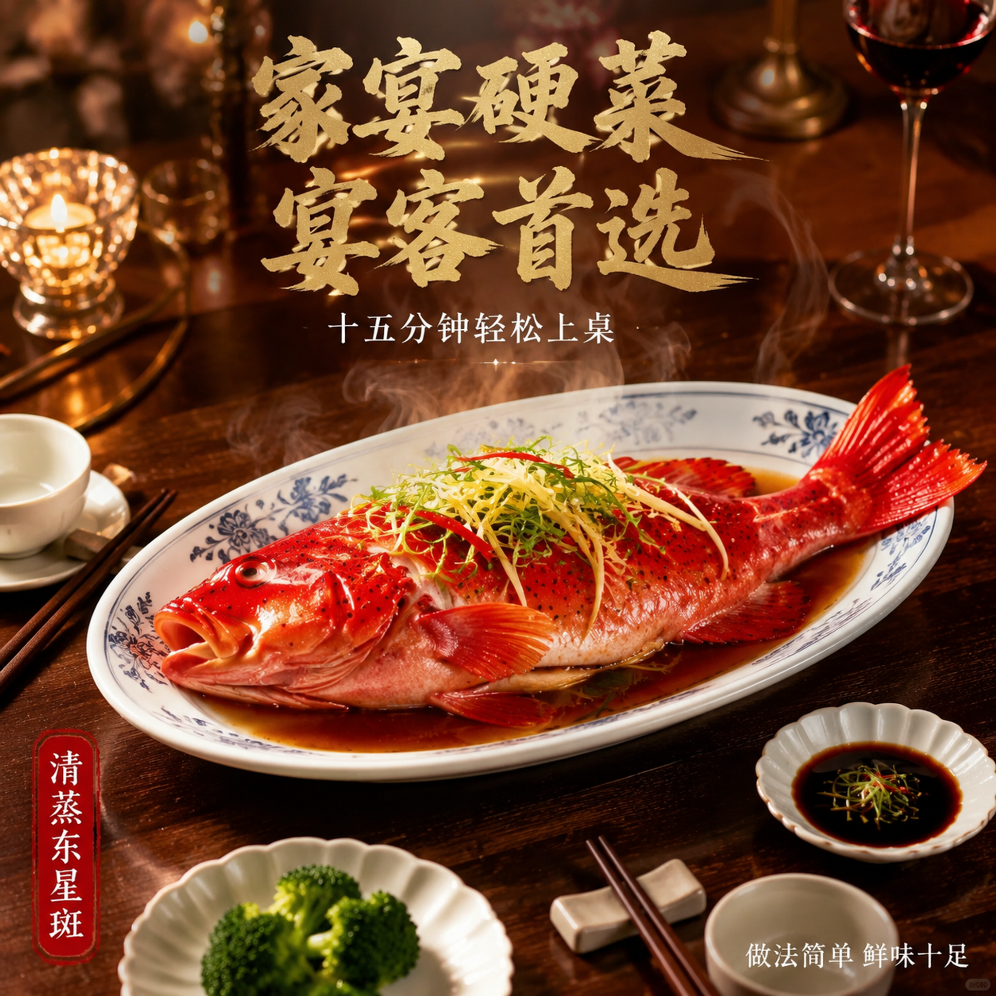 [主图-4] 冷冻东星斑家宴场景烹饪成品展示图。 [氛围风格]… - 图片创意预览