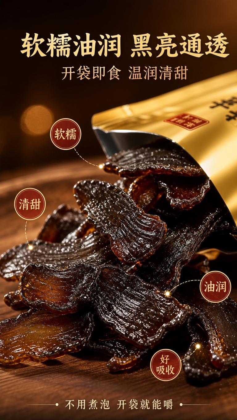 [商品] 使用【图1】九蒸九晒玉竹产品；保留金色独立小袋包装外… - 图片创意预览