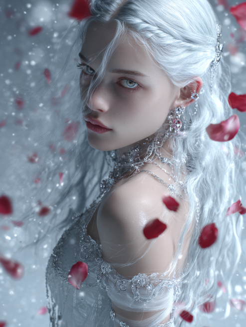 Fantasy Illustration Style (Non-Realistic): Japanese-inspired fantasy, cool-toned gothic, haute cout预览效果