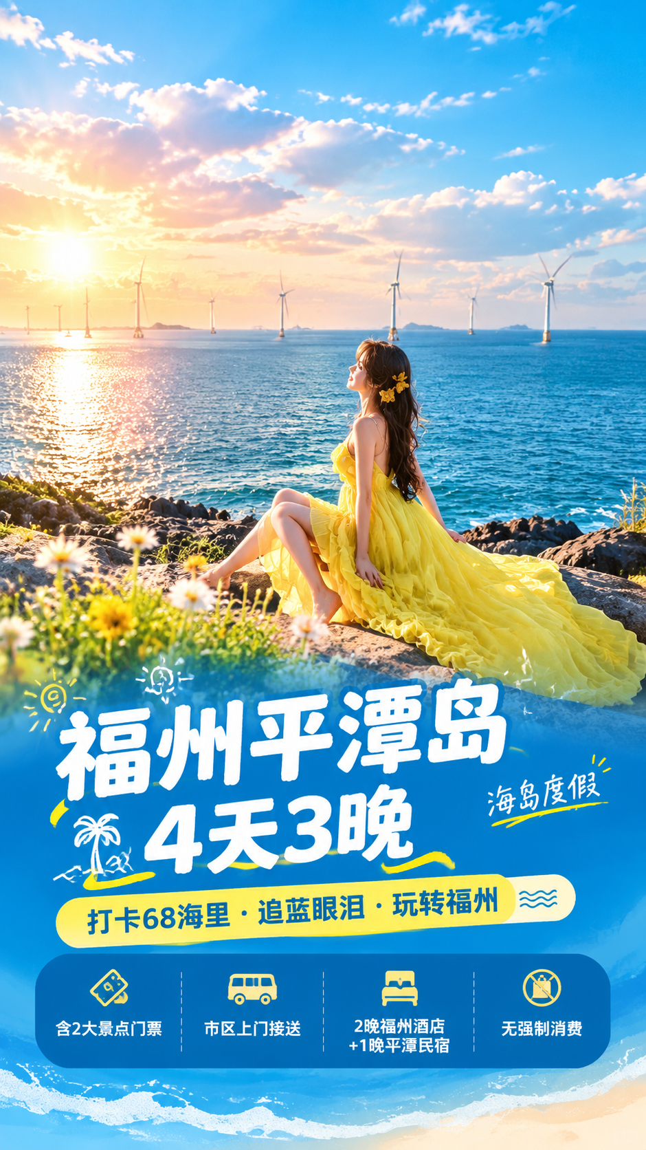 [商品] 旅游线路产品：福州平潭岛4天3晚跟团游；使用【图2】… - 图片创意预览
