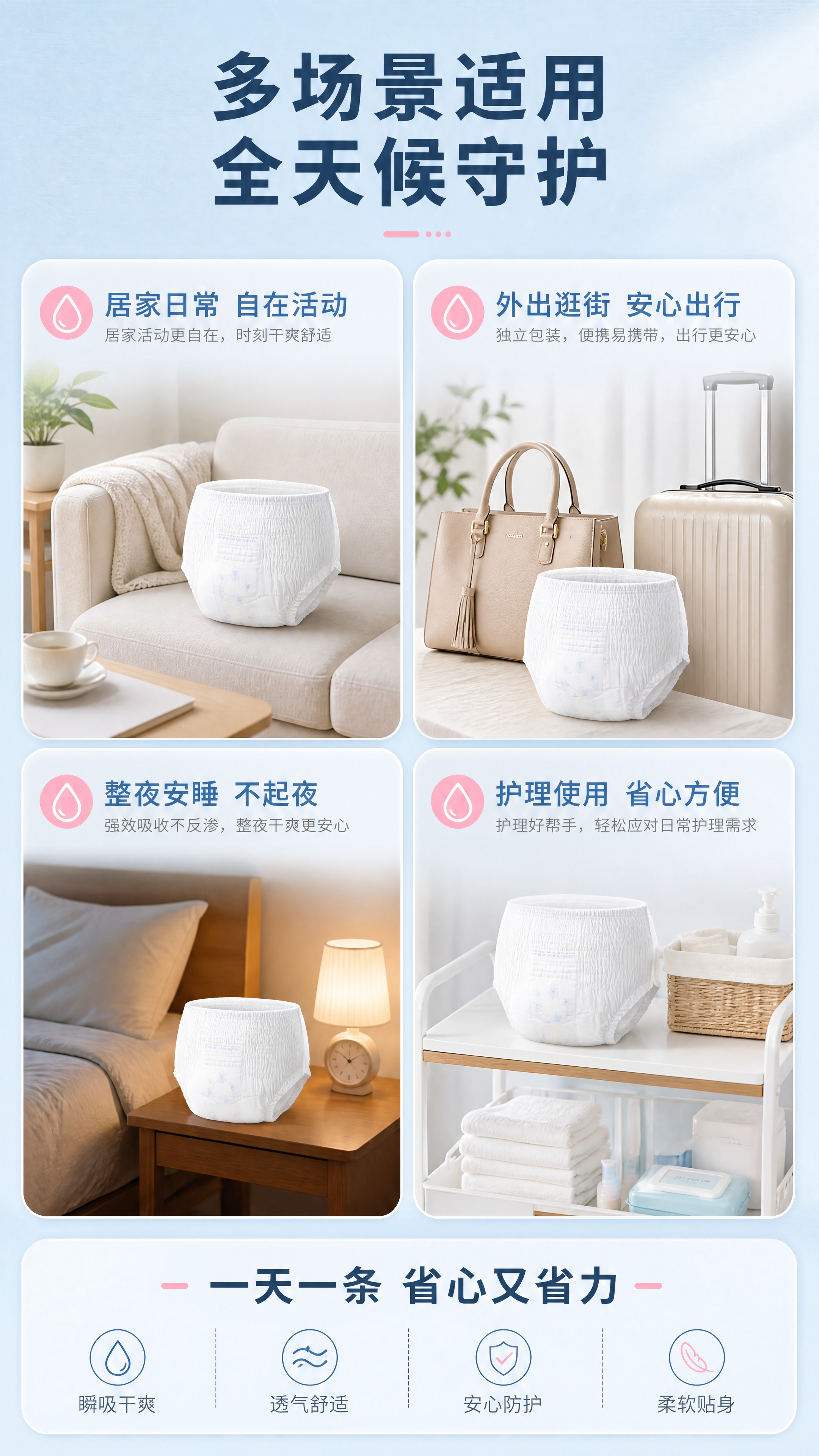[商品] 使用【图1】白色内裤型成人护理裤产品图；保留内裤式一… - 图片创意预览