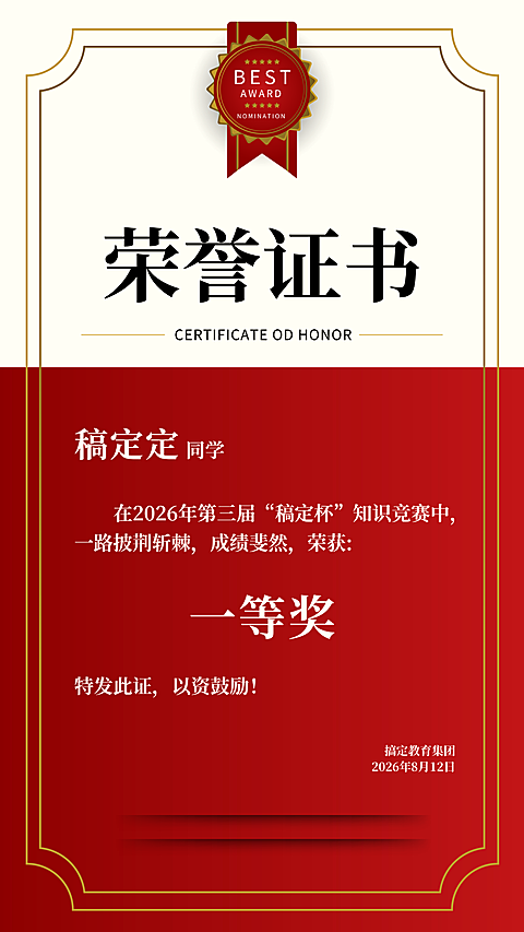 证书海报