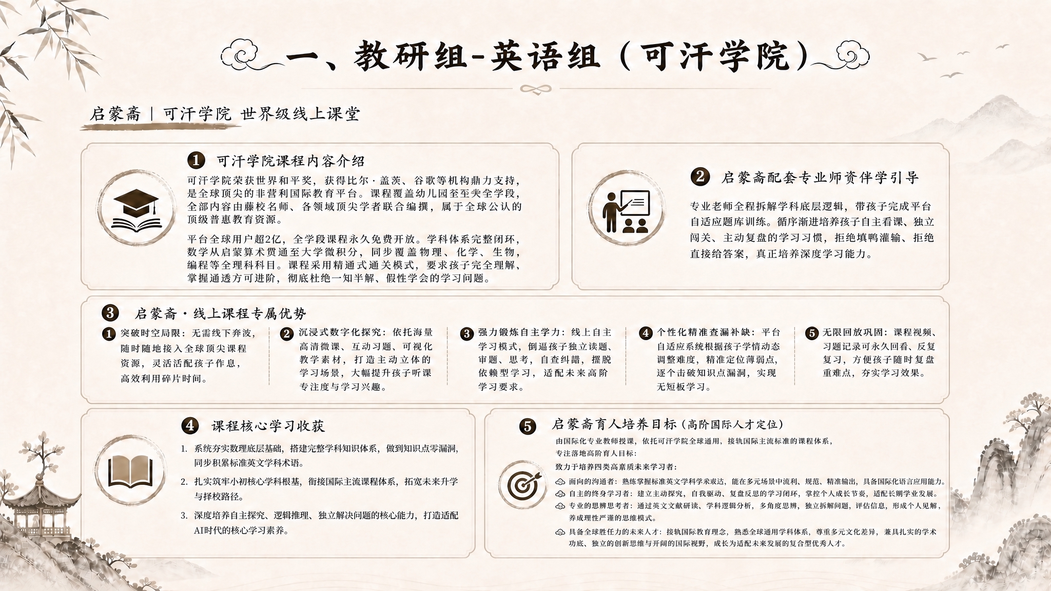将大标题中的“二”改为“一”，标题变为“一、教研组-英语组（可… - 图片创意预览