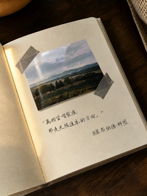 文艺手账风摘抄语录激励正能量小红书封面预览效果