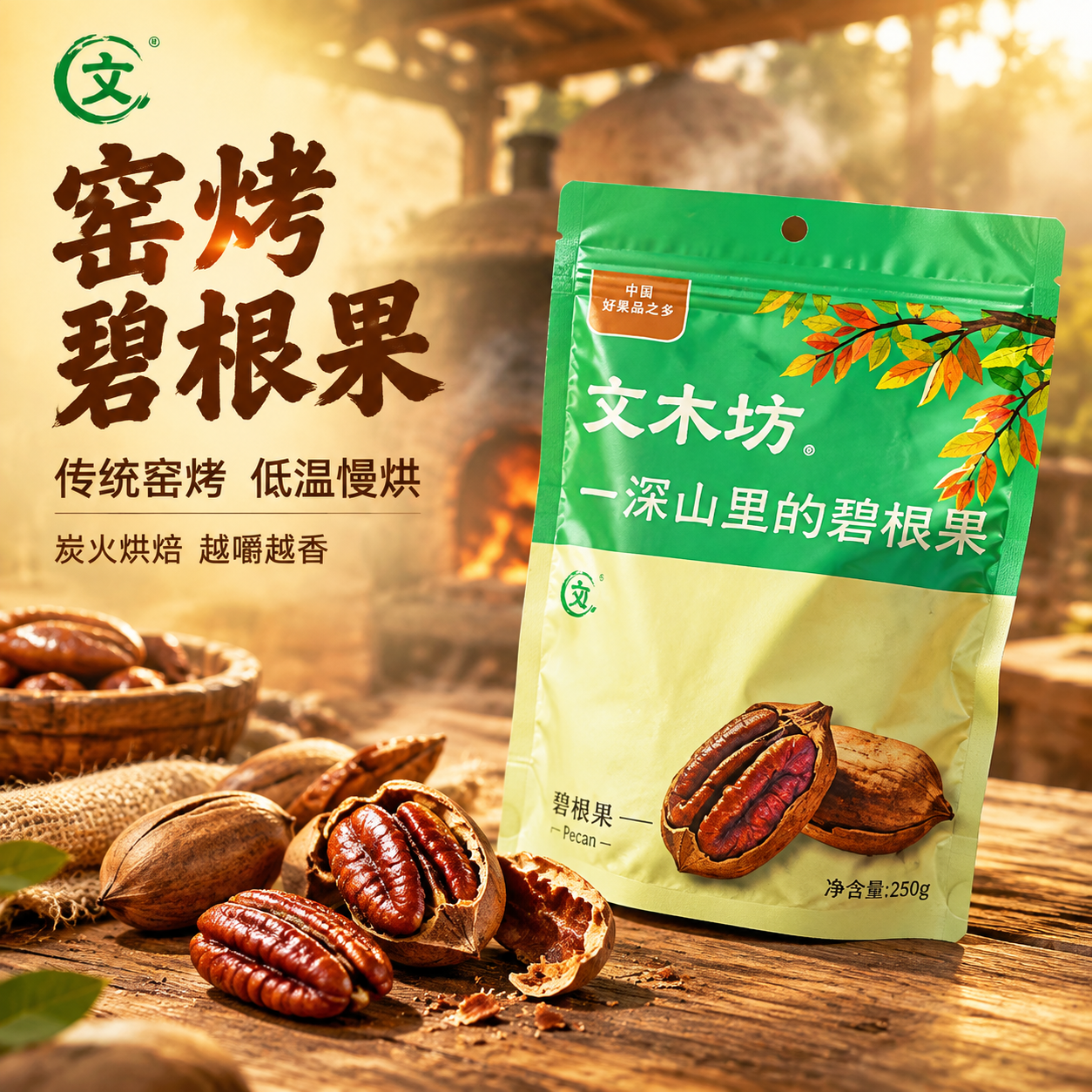 [主图-1] 首图点击率 窑烤碧根果食欲诱惑。 [统一基调]… - 图片创意预览