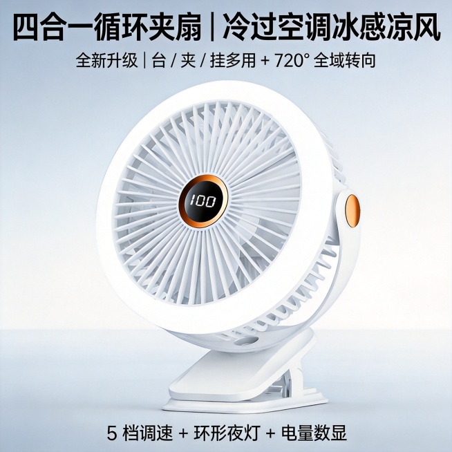 保留原有产品和所有文字文案不变，让背景更丰满，将空白背景改成简约浅渐变冷白色调场景，突出产品，让画面更饱满有层次预览效果