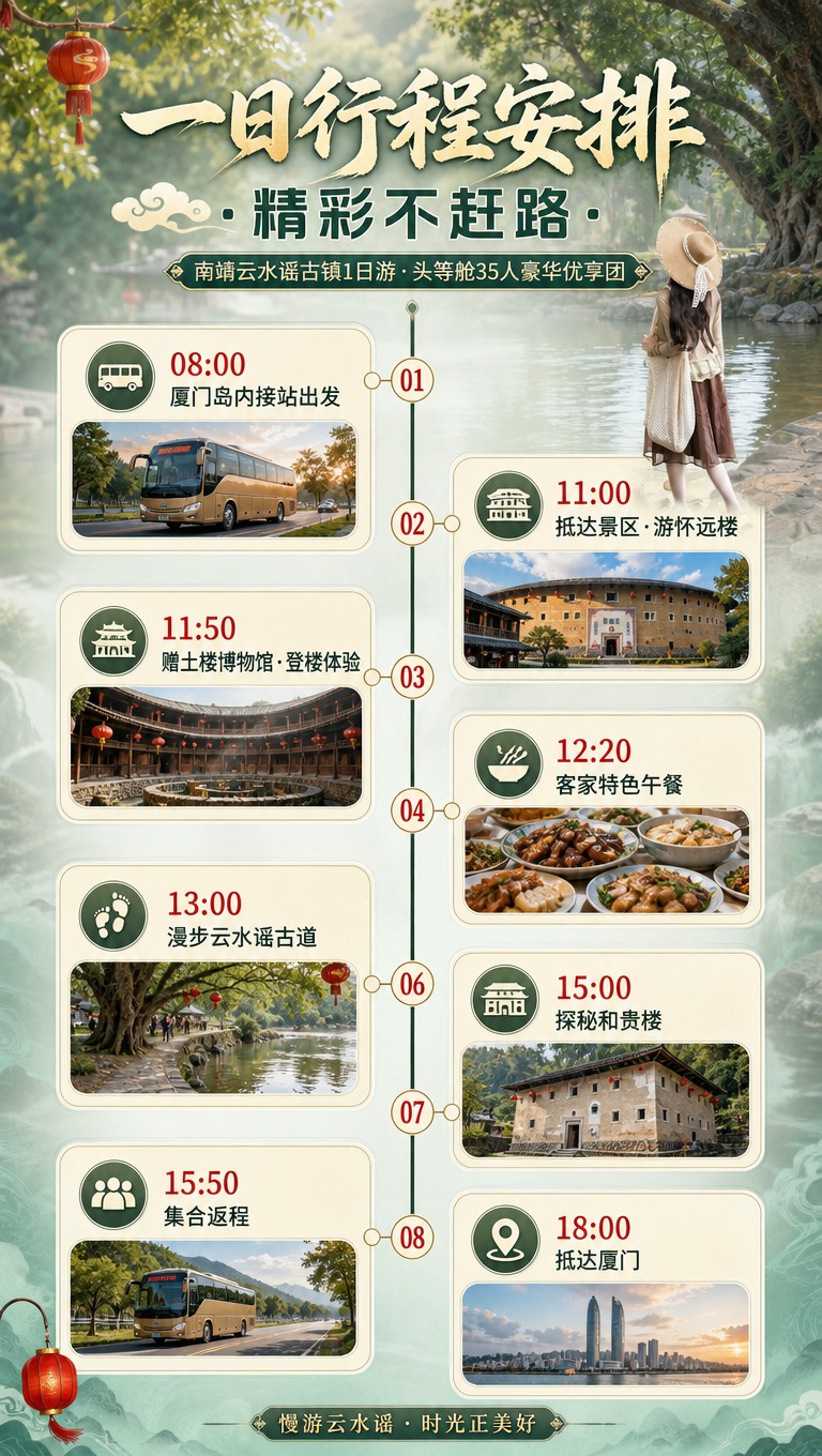 [商品] 旅游服务类商品：南靖云水谣古镇1日游·头等舱35人豪… - 图片创意预览