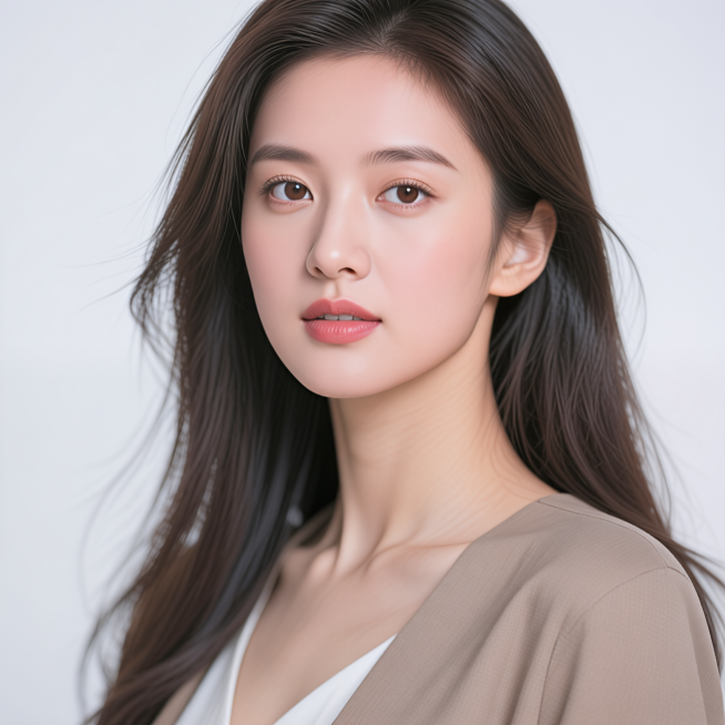 一位气质优雅的美女，面容精致，神态自然，穿搭时尚，背景干净简洁，整体画质高清细腻预览效果