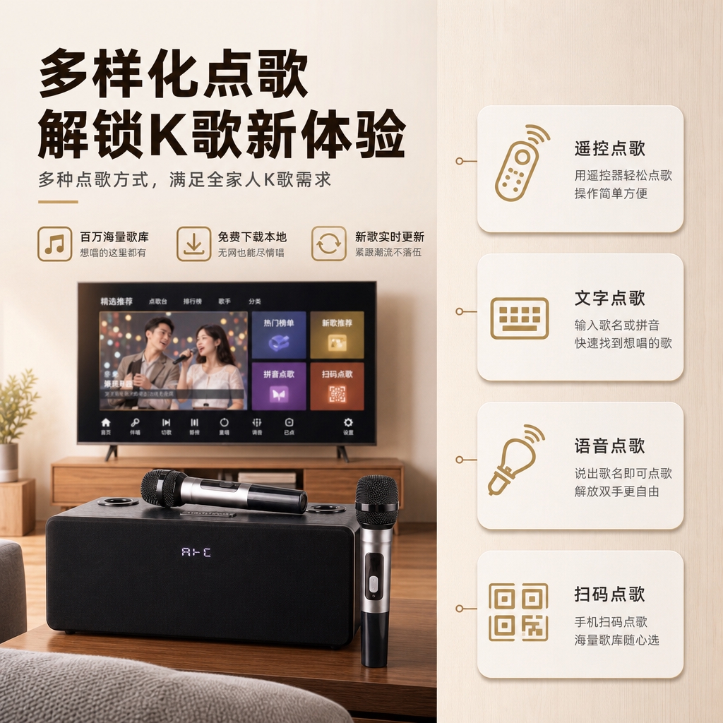 [主图-5] 规格/多样化点歌方式，展示多种点歌操作方式。 [… - 图片创意预览