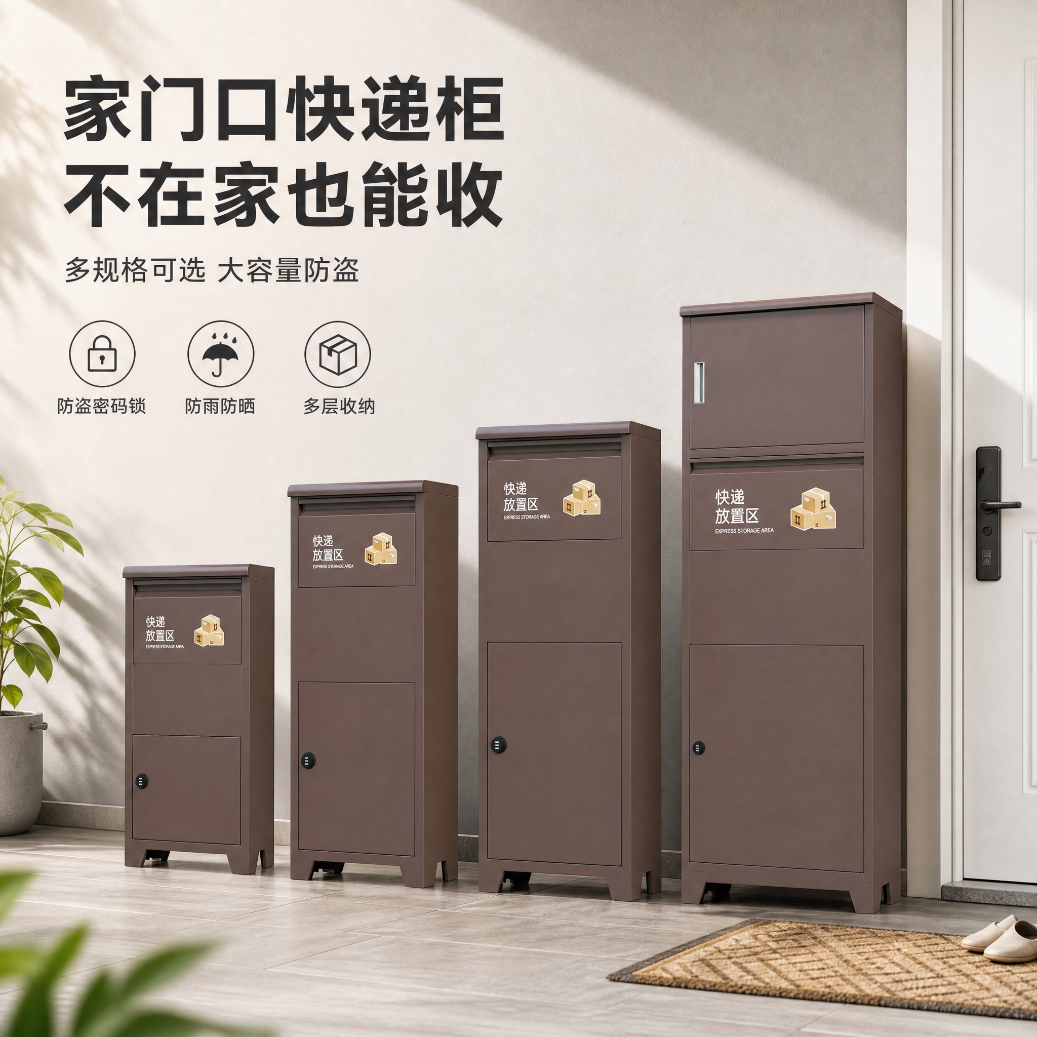 [单张主图] 家用快递柜 高级氛围感路线 淘宝1:1主图 目标… - 图片创意预览