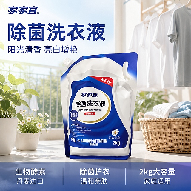 使用电商主图技能生成3张比例1:1的电商主图，适配平台为淘宝/天猫，商品为「图片1」，商品卖点为 ，除菌洗衣液
