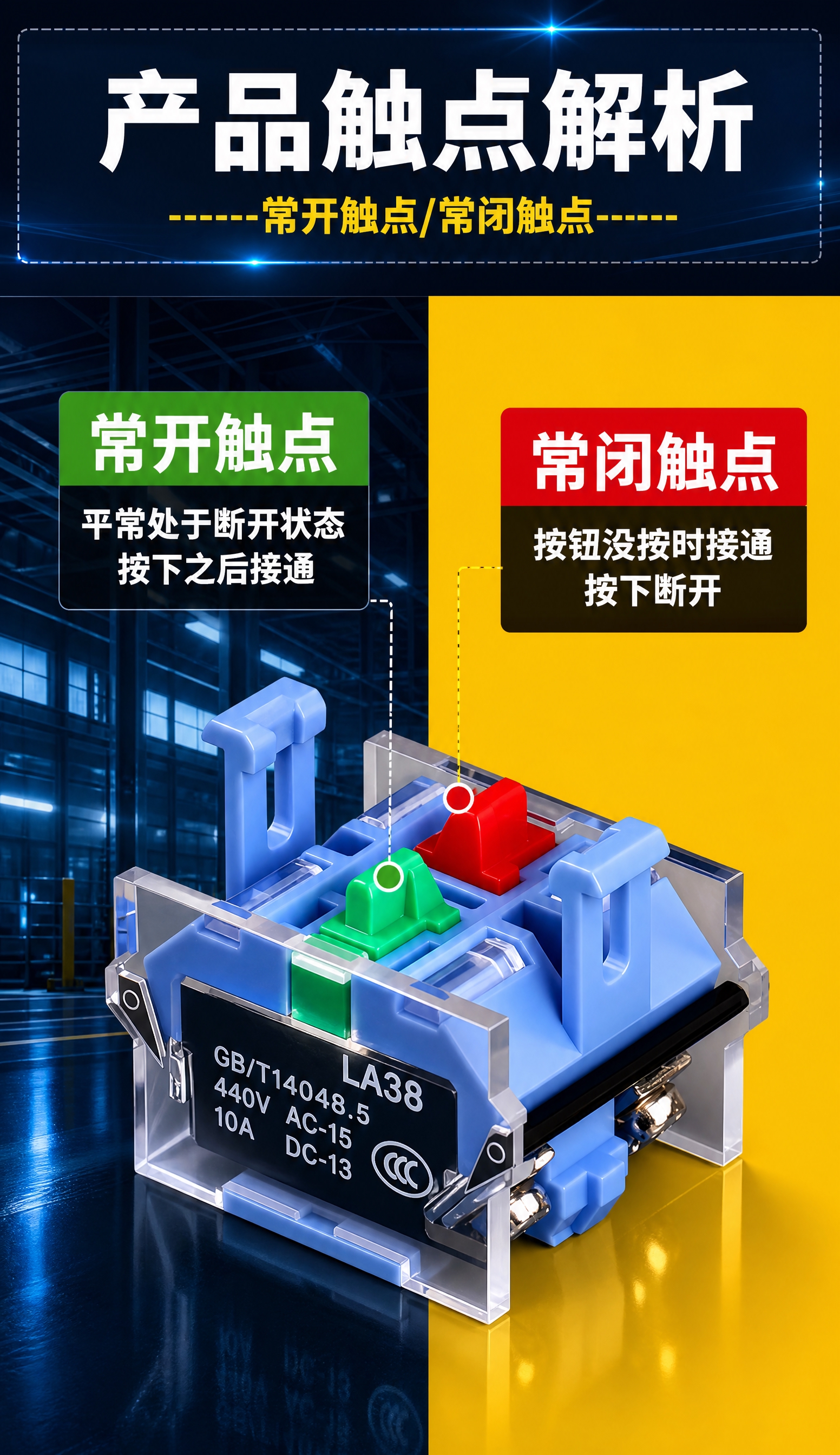 电商详情页长图，产品触点解析说明图，750px宽，深蓝科技工业… - 图片创意预览