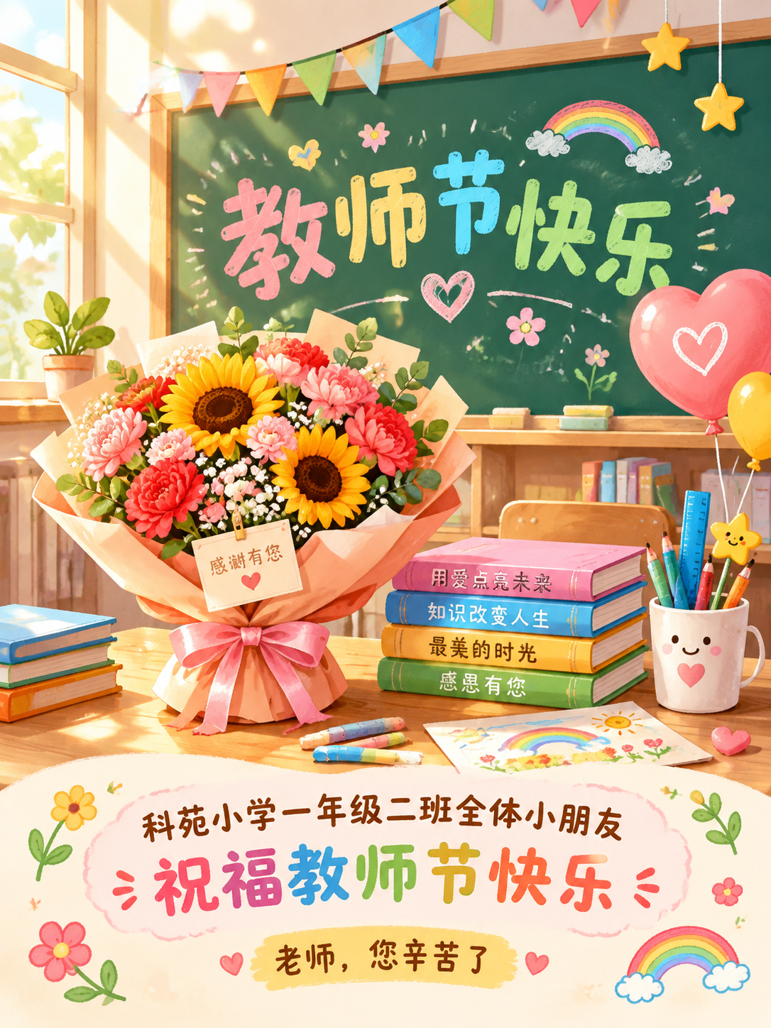 教师节快乐 - 图片创意预览