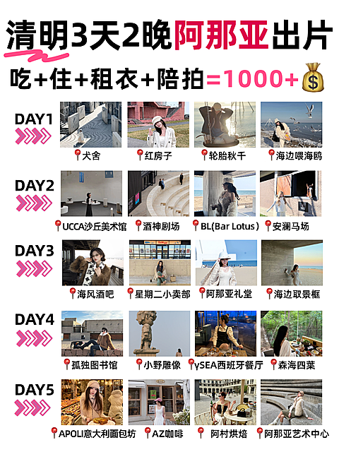 清明旅游出行计划表实物小红书封面