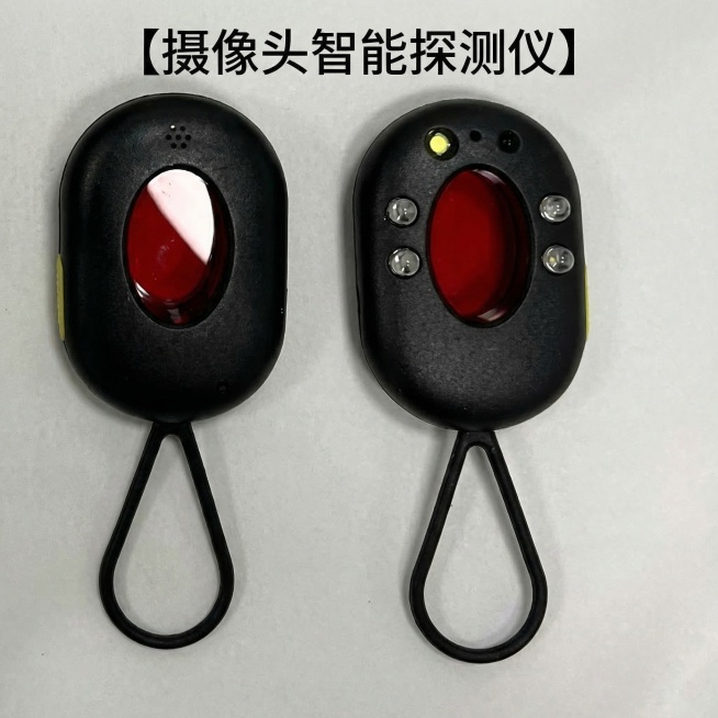将图片裁剪为正方形比例，画面铺满不要留白，添加文字【摄像头智能探测仪】，其余所有内容保持不变预览效果