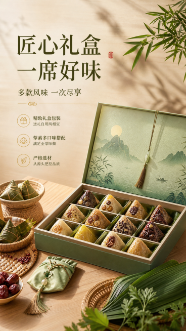 生成生成端午节礼品电商海报设计预览效果