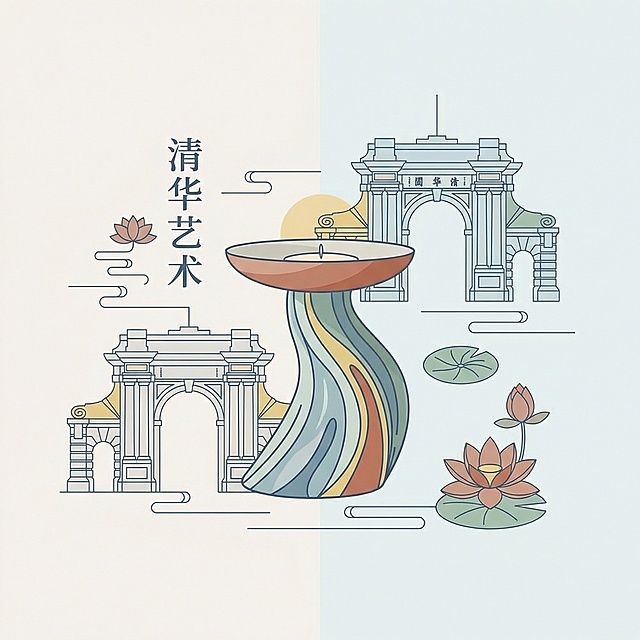 电商主图，主题是烛台，采用莫兰迪色系，弱对比色调，线描平面设计风格，带有清华色彩的艺术氛围感，商品居中展示，整体简约高级，线条流畅，背景干净淡雅，构图简洁突出主体，适合电商平台展示