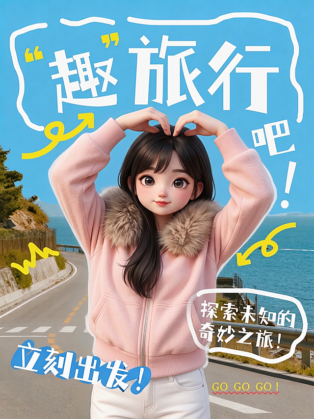 帮我把图中的人物改成AI Q版的