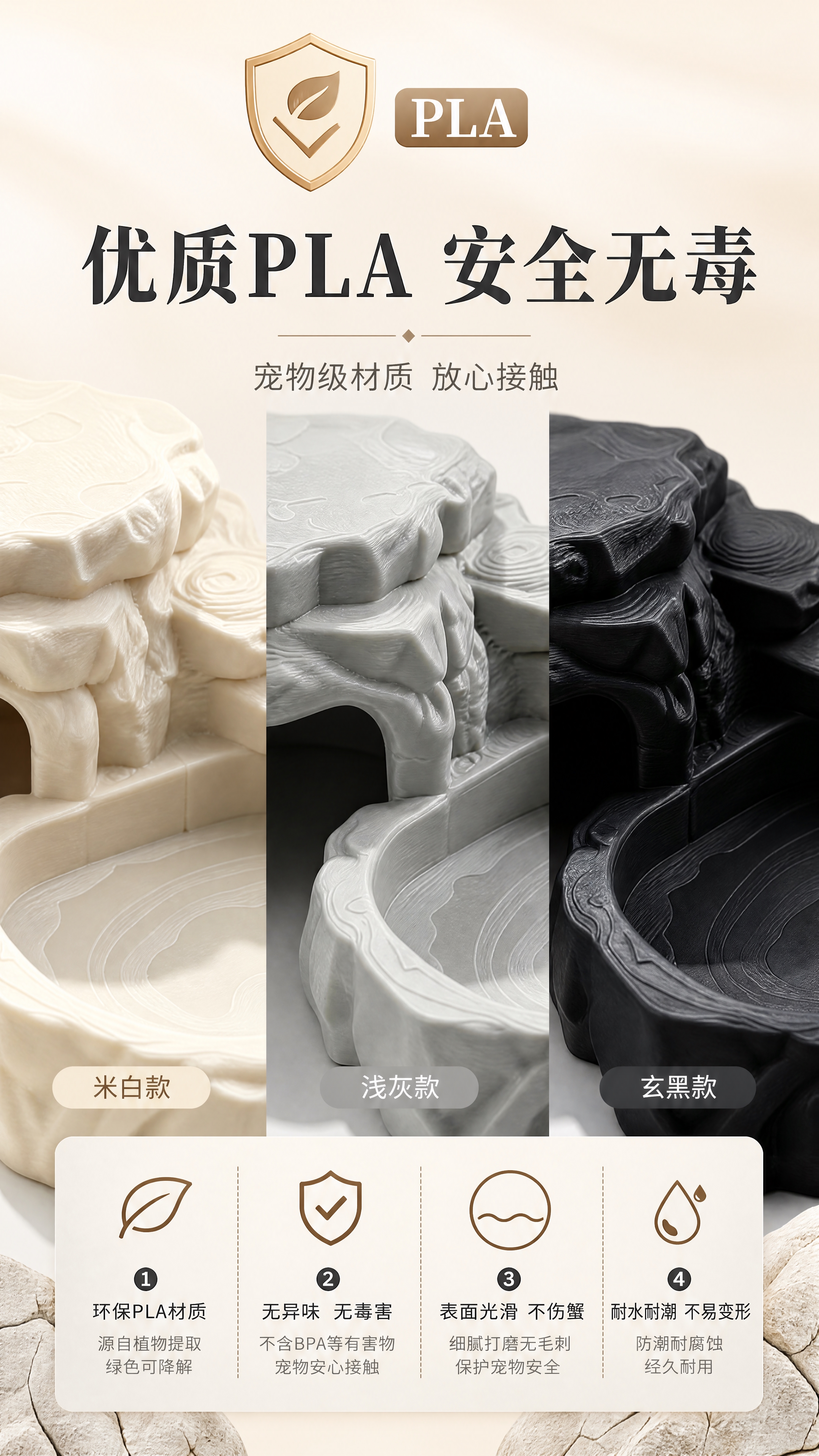 [商品] 使用【图1】米白款、【图2】浅灰款、【图3】玄黑款三… - 图片创意预览