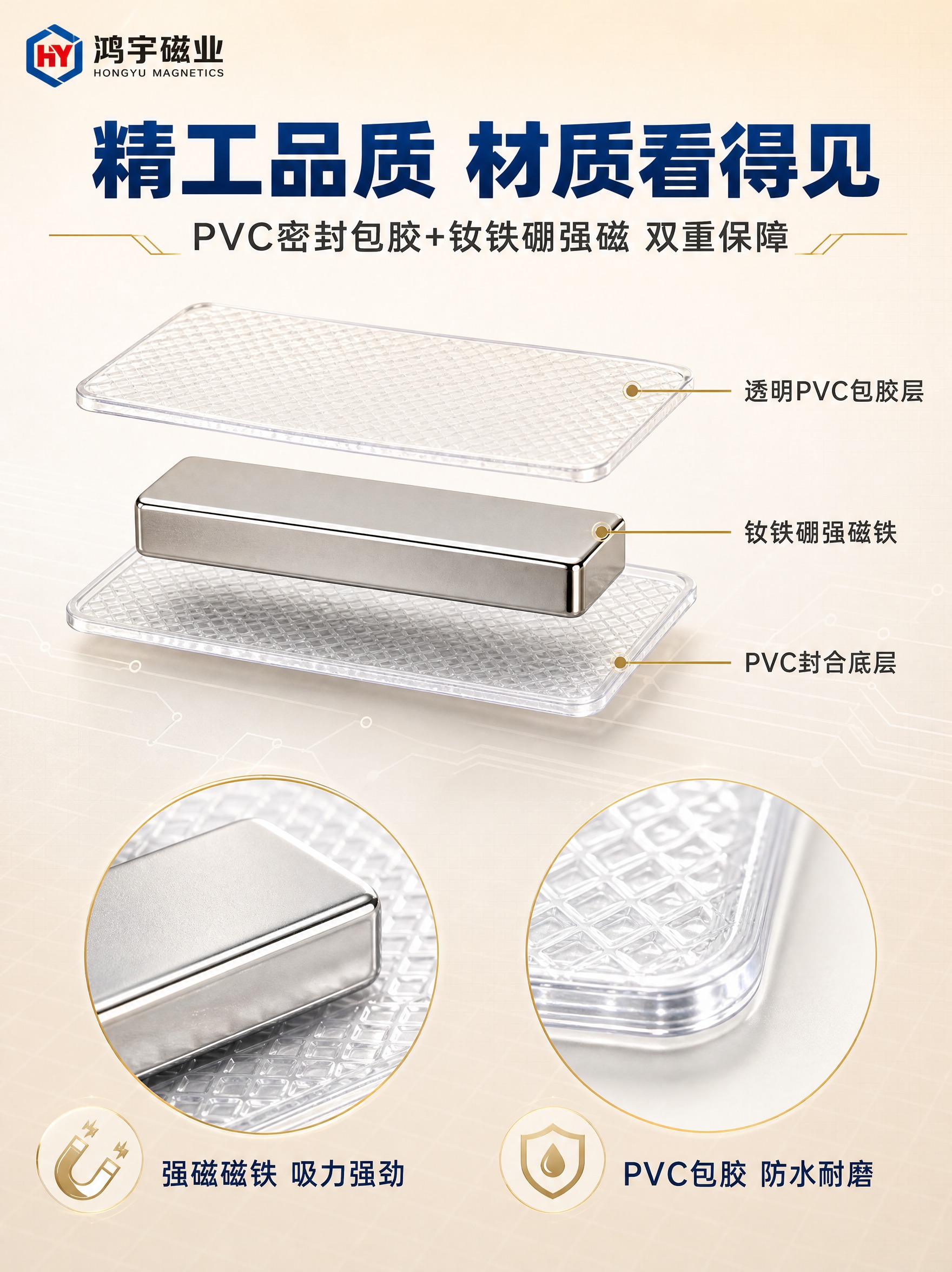 [商品] 使用【图1】【图3】【图5】长方形PVC单面磁产品；… - 图片创意预览