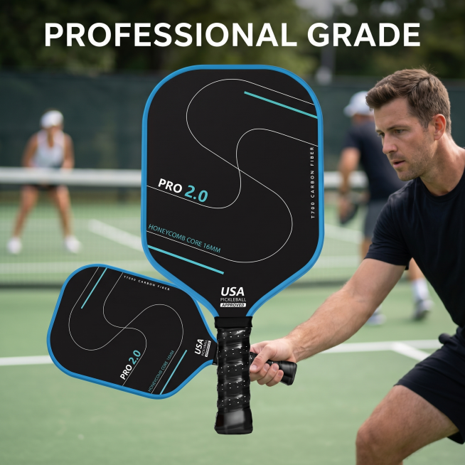 [主图 6] Pickleball Paddle outdoor game scene display. [氛围风格] Real sports scene, professional dynamic预览效果