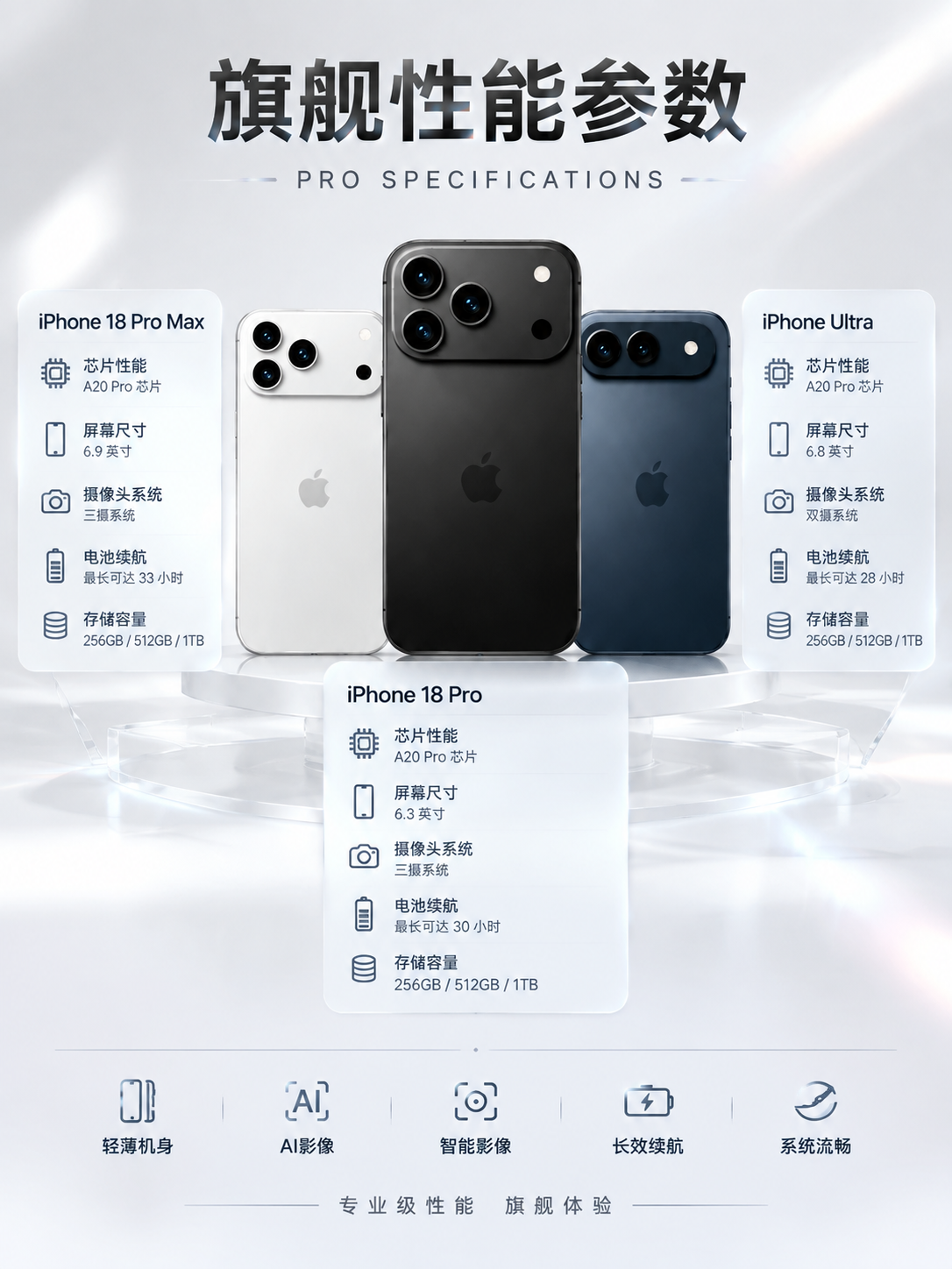 3:4竖版商业数码海报，极简科技发布会视觉，奶白浅灰哑光背景，… - 图片创意预览