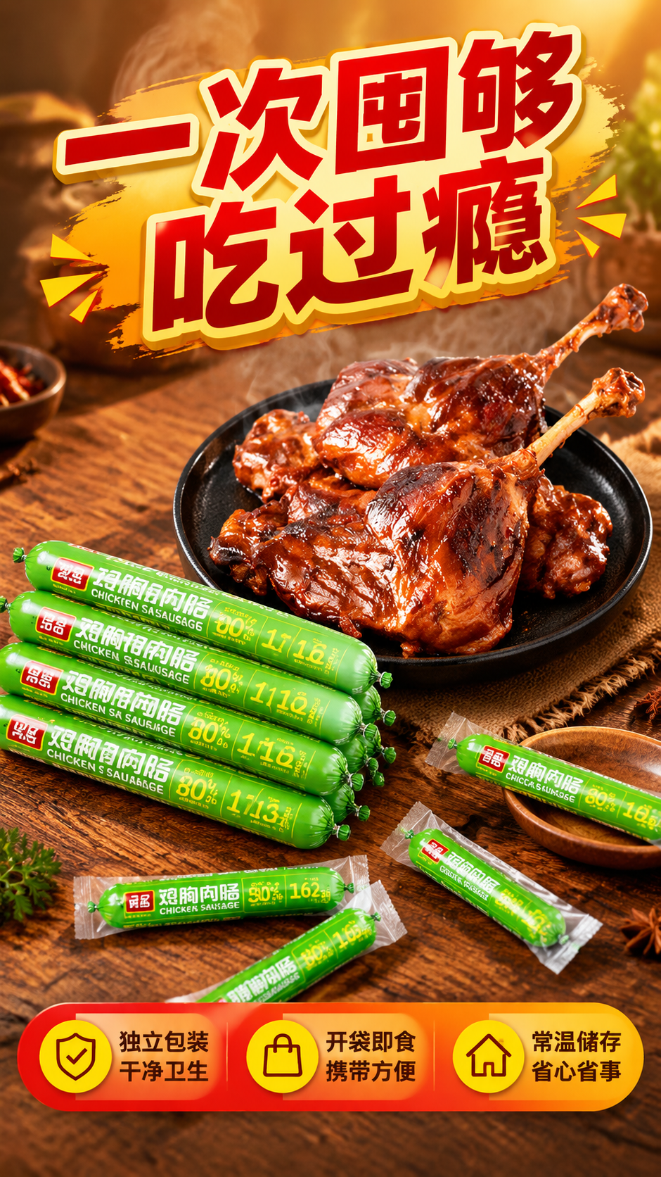 [商品] 使用【图1】卤香去皮鸭腿和鸡胸肉肠组合；保留鸭腿酱卤… - 图片创意预览