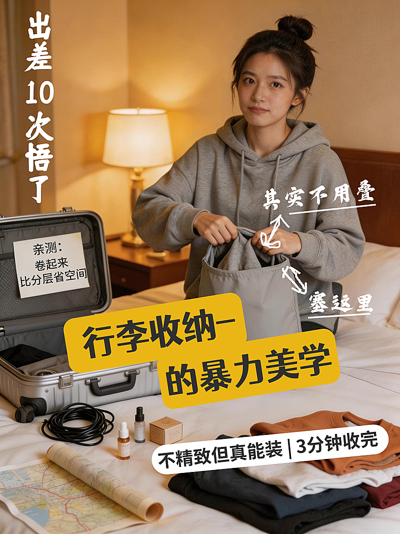行李箱收纳教学小红书封面