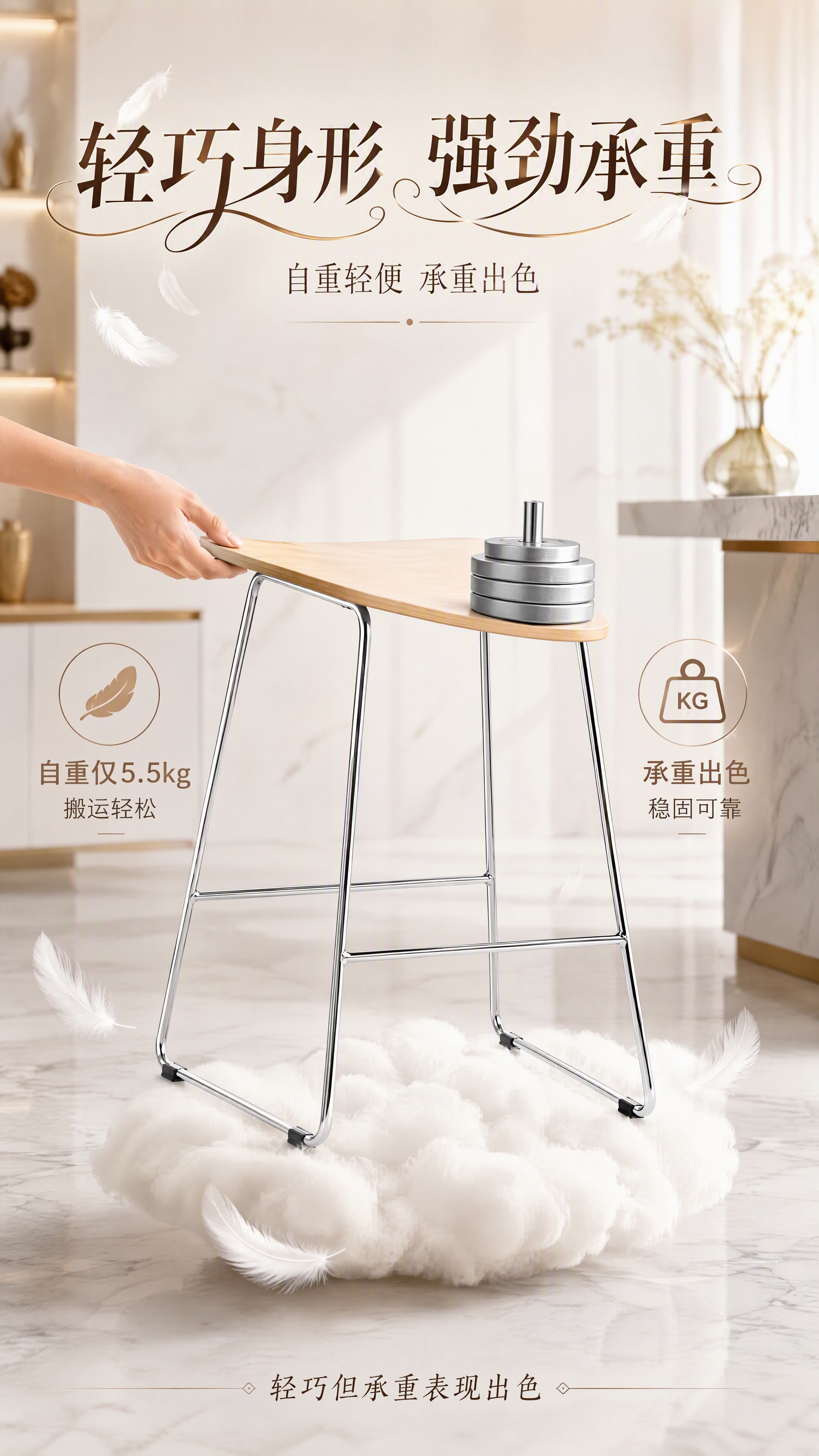 [第5张] 详情页轻巧承重页-整体轻巧但承重出色与搬运轻松展示… - 图片创意预览