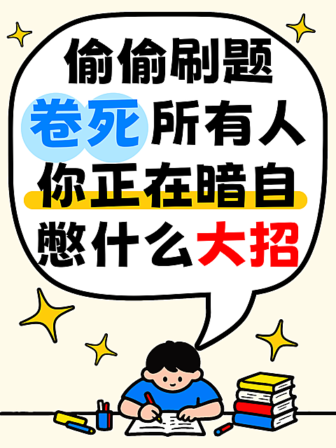 卡通插画风小红书大字封面