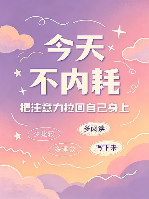 个人成长自我选择治愈爆款大字小红书封面