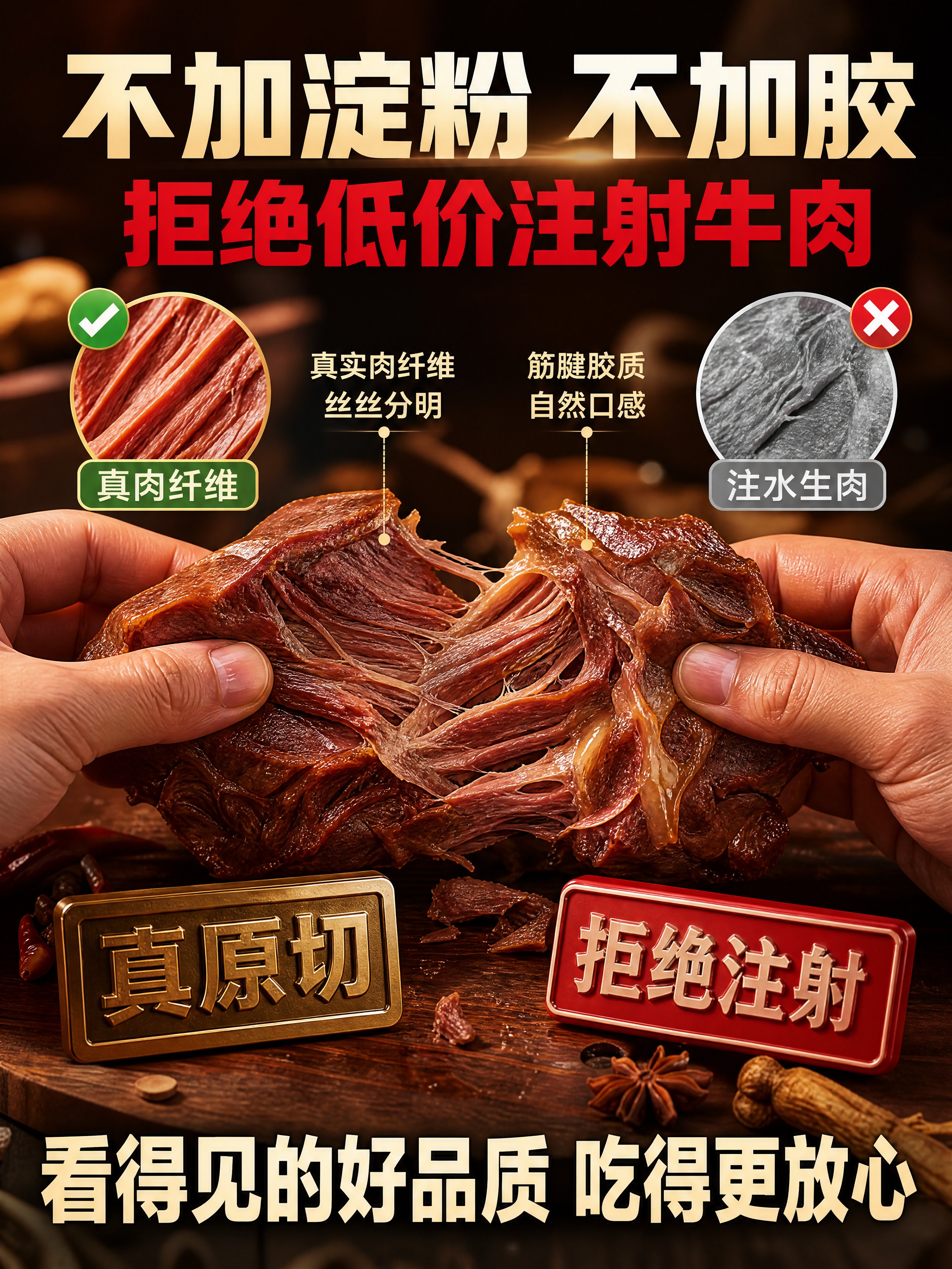 [商品] 使用卤牛肉素材；保留牛腱子的酱红色泽、筋腱纹理和油亮… - 图片创意预览
