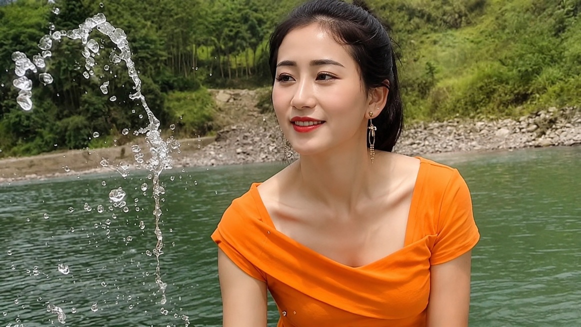 「图片1」参考图片风格，重新生成画面内容，女人换张美女脸，去掉水印预览效果