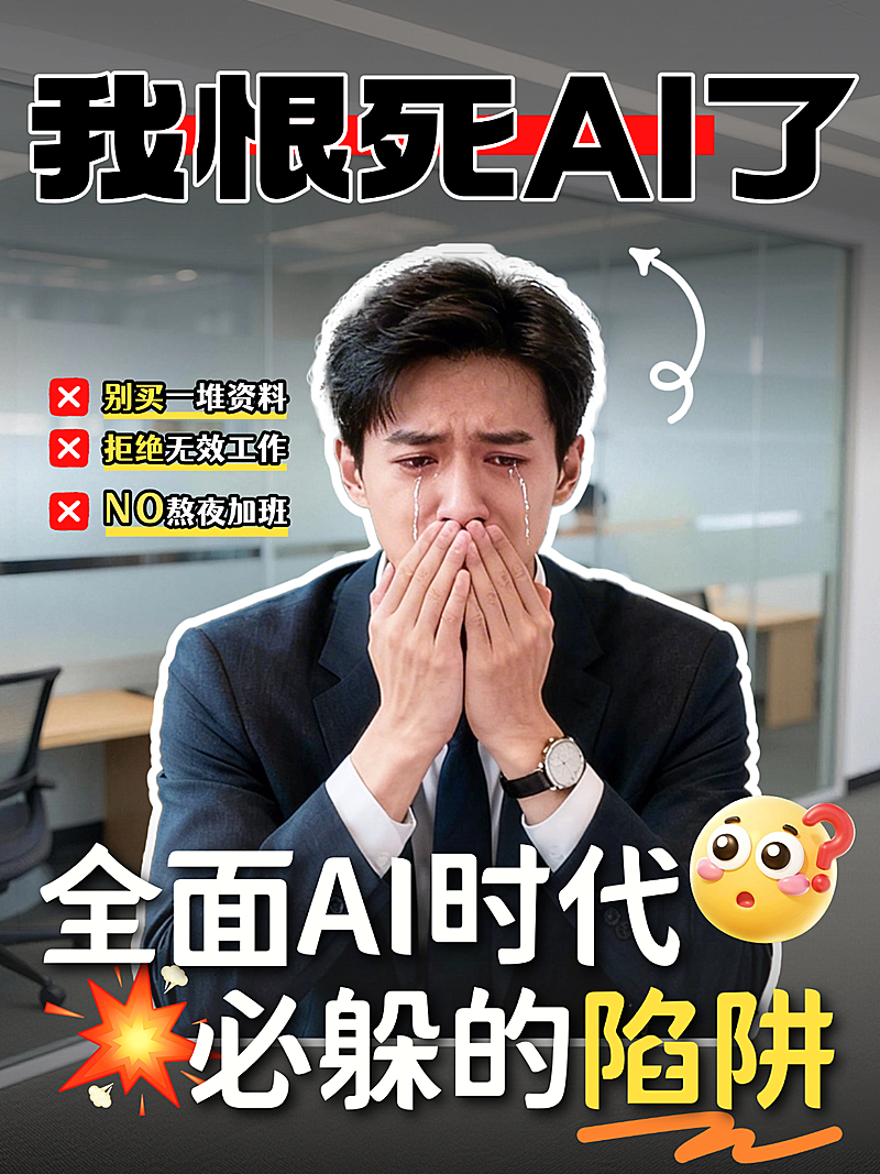 AI职场干货人像动态小红书封面