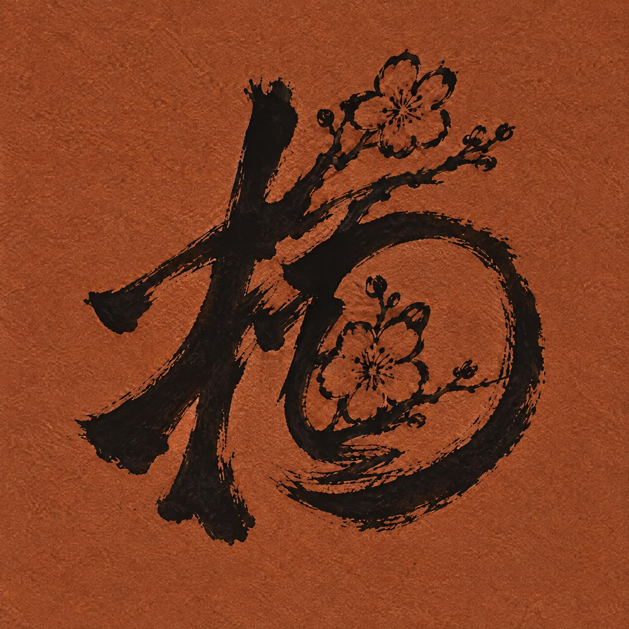 参考图中的“梅”字设计，重新绘制一个高清的艺术“梅”字：字体为… - 图片创意预览