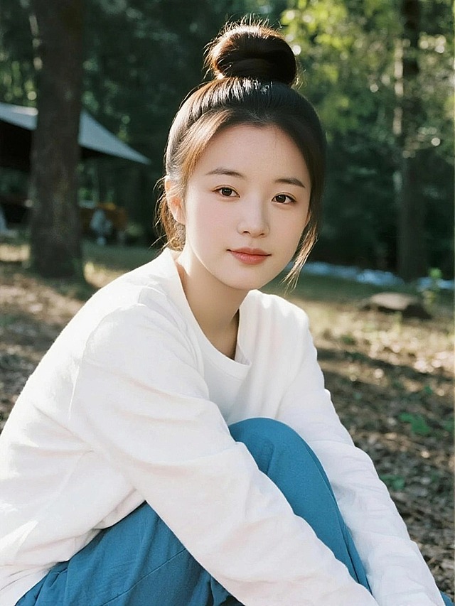 把人物发型换成丸子头