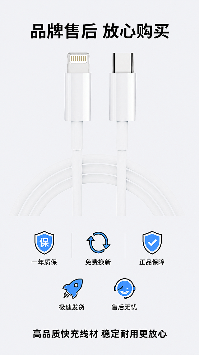「图片1」加粗 OD3.61）插头采用品牌锌合金全包，防断头
2）插头镀金5U，抗氧化更耐用
3）芯片MOS管采用市场最高端的型号，最大可支持7A电流
4）两次成型，防断加倍
5）C头采用2.0厚度PIN针，耐拔插，不会短路
6）08足铜规格