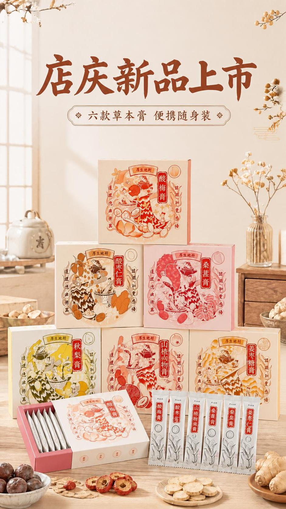 调整现有海报，保持已修正的文字内容（仅保留主标题店庆新品上市和… - 图片创意预览